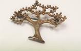 Antike Brosche 925er Sterling Silber Baum Motiv Länge ca. 3,2 cm -