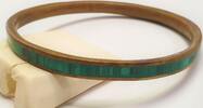 Armreifen mit Marlachit Durchmesser ca. 6,3 cm -