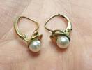  Vergoldete Ohrhänger mit Perlen und Brisur Schließe edler Modeschmuck ... 13.88 £ Tax included +  5.21 £ shipping