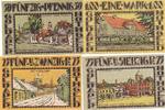 Goldap Notgeldscheine der Stadtkasse 25-50-75-100 Pfennig  1921 Bankfrisch