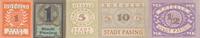 Pasing 5 Notgeldscheine der Stadt 1,5,10 Pfennig u. 1/2 Mark um 1920 -