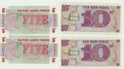 England British Armed Forces 2 x Five und 2 x Ten Pence 6th Serie -