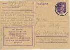 III.Reich Postkarte mit 6 Pf.Marke AH.postalisch gelaufen,datiert -