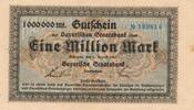 Deutschland Deutsches Reich 1 Million Mark München Bayerische Notenbank -