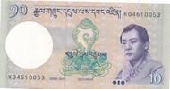 Bhutan 10 Ngultrum Geldschein Banknote -