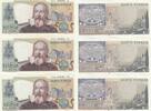 Italien 3x 2000 Lire Drei nummernfolgende Ersatznoten Lire Duemila Banca D`Italia -