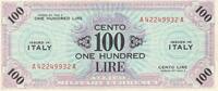 Italien 100 Lire Banknote Geldschein Lire Mille Allied Military Currency Serie A A -