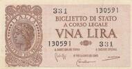 Italien 1 Lire Banknote Geldschein Lire Vna Italia -