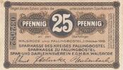 Deutschland Deutsches Reich 25 Pfennig Notgeldschein Notgeld Stadt Fallingbostel Hannover Niedersachsen -