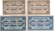 Deutschland Deutsches Reich 25 50 Pfennig Notgeldschein Notgeld Handelskammer Hannover Niedersachsen 4 Scheine -