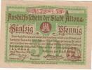 Deutschland Deutsches Reich 50 Pfennig Notgeldschein Notgeld Stadt Altona Aushilfsschein Schleswig-Holstein -