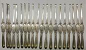 Deutschland Silberbesteck Antik Jugendstil Schalentier Pick Krabben Gabel Hummer 20 Stück 800er Silber J.C. Wich Besteck -