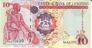 Lesotho 10 Maloti Banknote Geldschein -