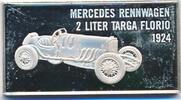 Deutschland Medaille Silbermedaille 925er Silber Mercedes Rennwagen 2 Liter Targa Florio Sterlingsilber 925/1000 -
