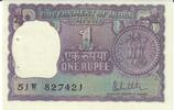 Indien 1 Rupee Banknote Geldschein -