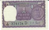 Indien 1 Rupee Banknote Geldschein -