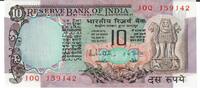 Indien 10 Rupees Banknote Geldschein -