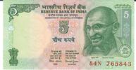 Indien 5 Rupees Banknote Geldschein -