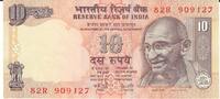 Indien 10 Rupees Banknote Geldschein -