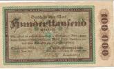 Deutschland Deutsches Reich 100 Tausend Mark Notgeldschein Notgeld Oberhausen Rheinland Gutehoffnungshütte -