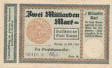 Deutschland Deutsches Reich 2 Milliarden Mark Notgeldschein Notgeld Stadt Worms , Rheinland-Pfalz -