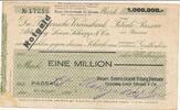 Deutschland Deutsches Reich 1 Million Mark Notgeldschein Notgeld Bayerische Vereinsbank Filiale Passau Bayern -