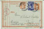 Türkei AK Ansichtskarte Ganzsache Postkarte Brief Postkarte von Beyoglu-Istanbul nach Prag-Tschechoslowakai -