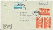 Türkei Briefumschlag, Postkarte, Kartpostal 60 TL Briefumschlag von Kasımpaşa-Istanbul nach Nice-France / Fransa / Frankreich -