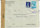 Türkei Briefumschlag, Postkarte, Kartpostal 12 Kuruş Briefumschlag von Istanbul nach New-York Amerika -