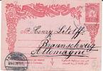 Osmanisches Reich-Mazedonien AK Ansichtskarte Ganzsache Postkarte Brief 20 Para Postkarte von Üsküp (Skopje/skɔpjɛ) nach Braunschweig-Deutschland -