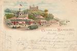 Litho Hamburg "Fährhaus St.Pauli " postalisch gelaufen und datiert 1901 -
