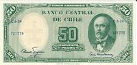 Chile 50 Pesos Banknote Geldschein -