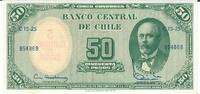 Chile 50 Pesos Banknote Geldschein -