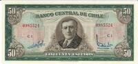 Chile 50 Pesos Banknote Geldschein -