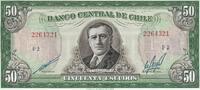 Chile 50 Pesos Banknote Geldschein -