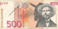 Slowenien 500 Tolarjev Tolar Geldschein Banknote Banka Slovenije, Slovenia -