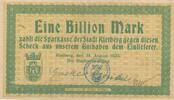 Deutschland Deutsches Reich 1 Billion Mark Notgeldschein Stadt Rietberg, Westfalen -