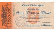 Deutschland Deutsches Reich 1 Million Mark Notgeldschein Notgeld Sobernheim Rheinland -