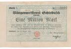 Deutschland Deutsches Reich 1 Million Mark Notgeldschein Notgeld Schlebusch Rheinland -