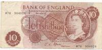 Großbritannien 10 Shillings Geldschein Banknote -