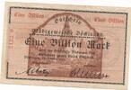 Deutschland Deutsches Reich 1 Billion Mark Notgeldschein Notgeld Gemeinde Böckingen Heilbronn Baden Württemberg -