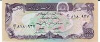 Afghanistan 20 Afghanis Banknote Geldschein -