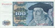 Deutschland BRD 100 Deutsche Mark DM Geldschein Deutsche Bundesbank Standardnote, Serie: NF/W, Us. Pöhl/ Schlesinger -