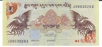 Bhutan 5 Ngultrum Banknote Geldschein -