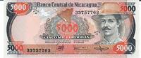 Nicaragua 5000 Cordobas Banknote Geldscheine -