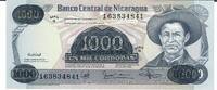 Nicaragua 1000 Cordobas Banknote Geldscheine -
