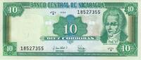 Nicaragua 10 Cordobas Banknote Geldscheine -