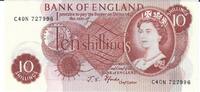 Großbritannien 10 Shillings Banknote Geldscheine -