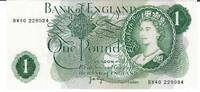 Großbritannien 1 Pound Banknote Geldscheine -