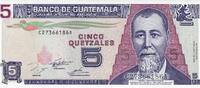 Guatemala 5 Quetzales Banknote Geldscheine -